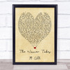 The Winner Takes It All ABBA Vintage Heart Quote Song Lyric Print