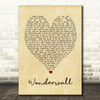 Wonderwall Oasis Vintage Heart Quote Song Lyric Print