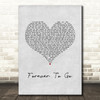 Chase Rice Forever To Go Grey Heart Song Lyric Wall Art Print