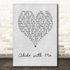 Henry Francis Lyte Abide with Me Grey Heart Song Lyric Wall Art Print