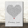James Morrison Precious Love Grey Heart Song Lyric Wall Art Print