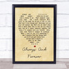 Always And Forever Luther Vandross Vintage Heart Song Lyric Quote Print