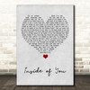 Russell Brand Inside of You Grey Heart Song Lyric Wall Art Print
