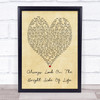 Always Look On The Bright Side Of Life Monty Python Heart Song Lyric Print