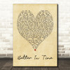 Better In Time Leona Lewis Vintage Heart Song Lyric Quote Print