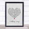 Yeah Yeah Yeahs Wedding Song Grey Heart Song Lyric Wall Art Print