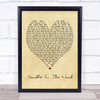 Candle In The Wind Elton John Vintage Heart Song Lyric Quote Print
