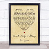 Can't Help Falling In Love Elvis Presley Vintage Heart Song Lyric Quote Print
