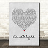 Jack Savoretti Candlelight Grey Heart Song Lyric Wall Art Print