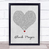 Little Mix Black Magic Grey Heart Song Lyric Wall Art Print