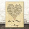 Da Ya Think I'm Sexy Rod Stewart Vintage Heart Song Lyric Quote Print