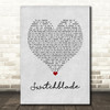 LP Switchblade Grey Heart Song Lyric Wall Art Print