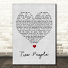 Caroline Spence Robby Hecht Two People Grey Heart Song Lyric Wall Art Print