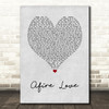 Ed Sheeran Afire Love Grey Heart Song Lyric Wall Art Print