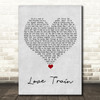 Holly Johnson Love Train Grey Heart Song Lyric Wall Art Print