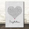 New Order Temptation Grey Heart Song Lyric Wall Art Print