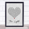 Disturbed The Light Grey Heart Song Lyric Wall Art Print