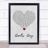 Langhorne Slim Boots Boy Grey Heart Song Lyric Wall Art Print