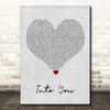Fabolous ft. Ashanti Into You Grey Heart Song Lyric Wall Art Print
