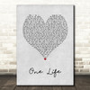 James Morrison One Life Grey Heart Song Lyric Wall Art Print