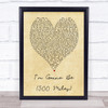 I'm Gonna Be 500 Miles The Proclaimers Vintage Heart Song Lyric Quote Print