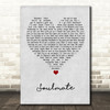 Josh Turner Soulmate Grey Heart Song Lyric Wall Art Print
