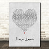 Michael Bolton New Love Grey Heart Song Lyric Wall Art Print