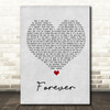 Koe Wetzel Forever Grey Heart Song Lyric Wall Art Print