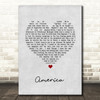 Simon & Garfunkel America Grey Heart Song Lyric Wall Art Print