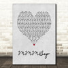 Hanson MMMBop Grey Heart Song Lyric Wall Art Print