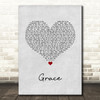 The Wolfe Tones Grace Grey Heart Song Lyric Wall Art Print