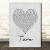 alt-J Taro Grey Heart Song Lyric Wall Art Print