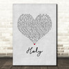 Florida Georgia Line Holy Grey Heart Song Lyric Wall Art Print