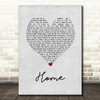 Scouting For Girls Home Grey Heart Song Lyric Wall Art Print