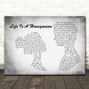 Florida Georgia Line Life Is A Honeymoon Man Lady Couple Grey Song Lyric Wall Art Print