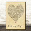 Ordinary People John Legend Vintage Heart Song Lyric Quote Print