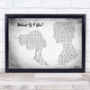 Mura Masa What If I Go Man Lady Couple Grey Song Lyric Wall Art Print