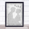 Roy Orbison Penny Arcade Man Lady Bride Groom Wedding Grey Song Lyric Wall Art Print