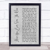 Creedence Clearwater Revival Have You Ever Seen The Rain Grey Rustic Script Song Lyric Wall Art Print