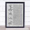 Slaughter Fly To The Angels Grey Rustic Script Song Lyric Wall Art Print