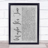 Bradley Cooper Maybe It's Time Grey Rustic Script Song Lyric Wall Art Print