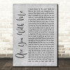 Easton Corbin Are You With Me Grey Rustic Script Song Lyric Wall Art Print