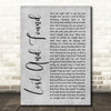 Feeder Lost And Found Grey Rustic Script Song Lyric Wall Art Print