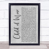 Carole King Child of Mine Grey Rustic Script Song Lyric Wall Art Print