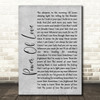 Jennifer Rush Power Of Love Grey Rustic Script Song Lyric Wall Art Print