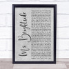 The Killers Mr Brightside Grey Rustic Script Song Lyric Wall Art Print