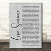 Brett Eldredge Love Someone Grey Rustic Script Song Lyric Wall Art Print