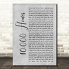 Dan + Shay & Justin Bieber 10,000 Hours Grey Rustic Script Song Lyric Wall Art Print