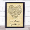 The Sound Of Silence Simon & Garfunkel Vintage Heart Song Lyric Quote Print