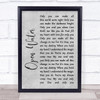 Blessthefall Open Water Grey Rustic Script Song Lyric Wall Art Print